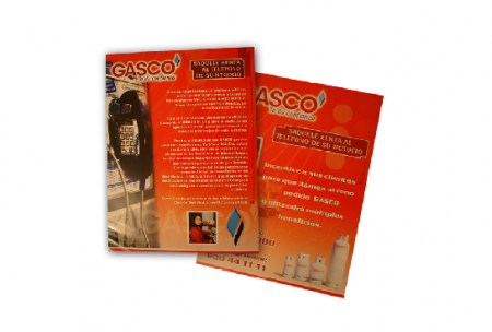 Cliente. Gasco, Folleto promoción teléfono 